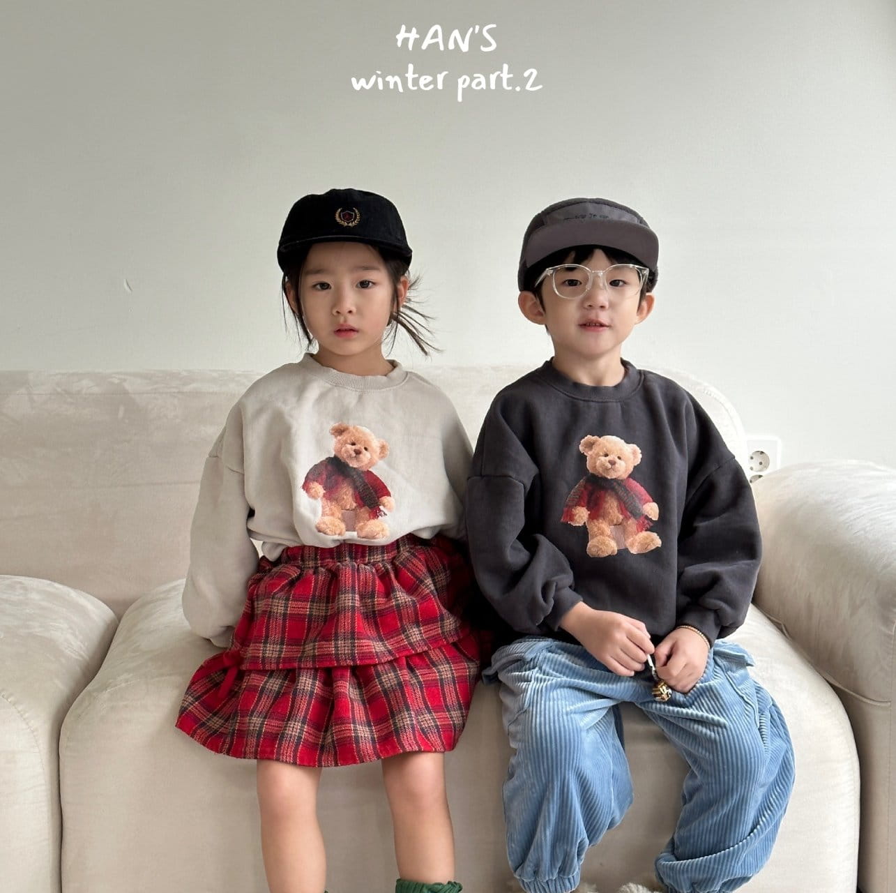 Han's - Korean Children Fashion - #prettylittlegirls - Winter Bear Sweatshirt