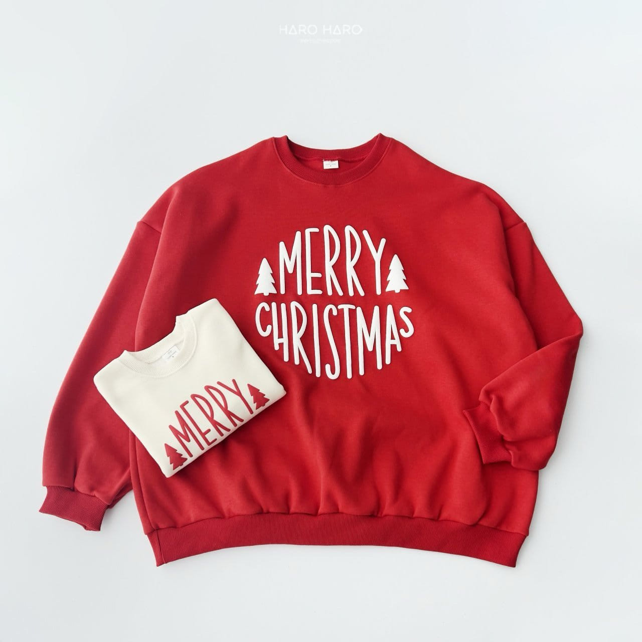 Haro Haro - Korean Children Fashion - #designkidswear - Circle Christmas Sweatshirt With MOM