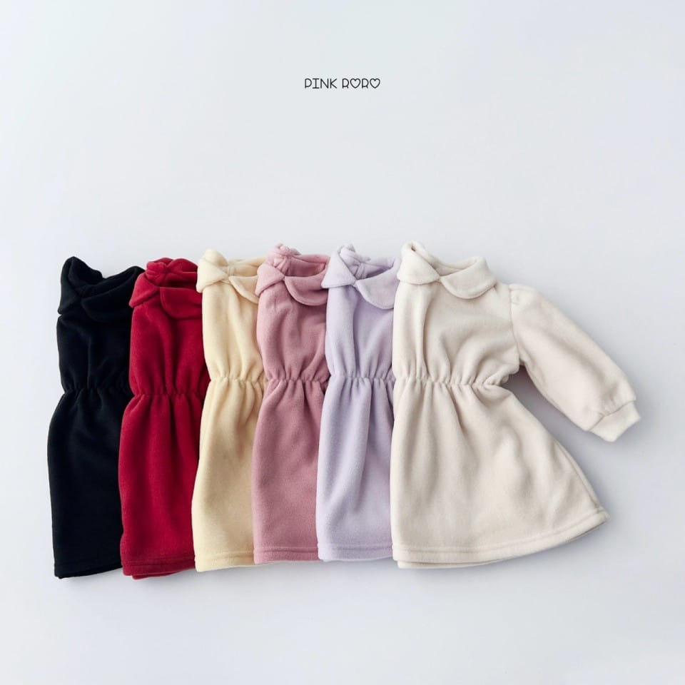 Haro Haro - Korean Children Fashion - #designkidswear - Circle Collar Fleece One-Piece - 3