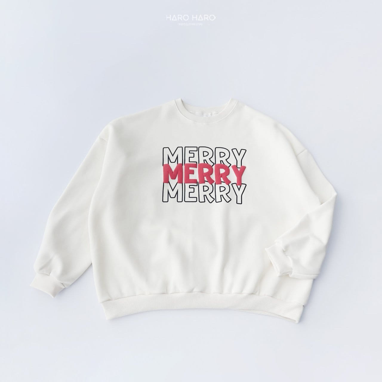 Haro Haro - Korean Children Fashion - #discoveringself - Merry Merry Sweatshirt With MOM - 4