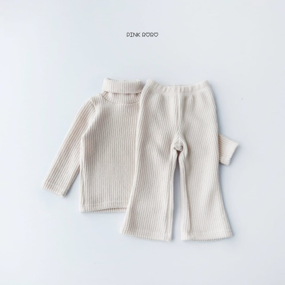 Haro Haro - Korean Children Fashion - #magicofchildhood - Knit Turtleneck Boots Cut Top Bottom Set - 8
