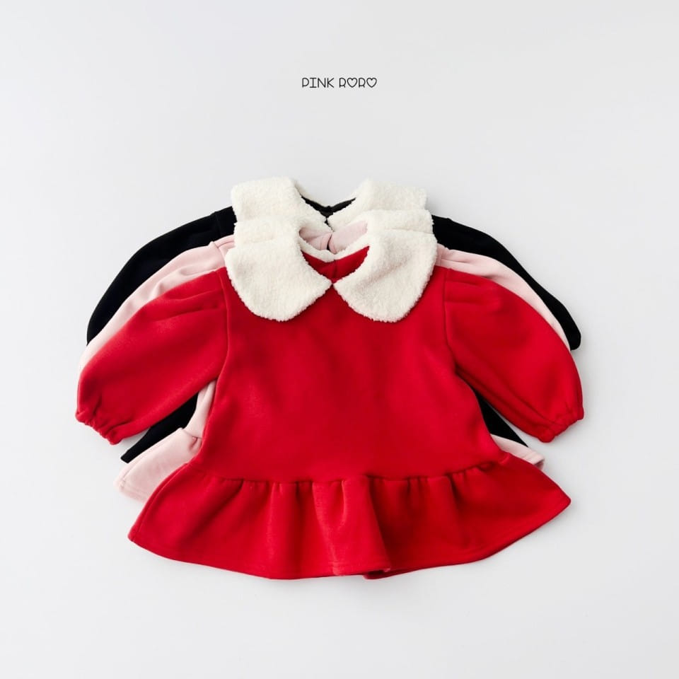 Haro Haro - Korean Children Fashion - #prettylittlegirls - Boa Collar Fleece One-Piece