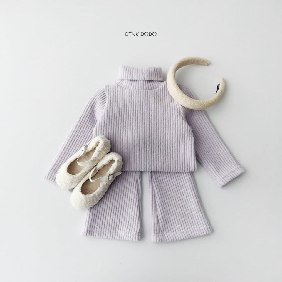 Haro Haro - Korean Children Fashion - #toddlerclothing - Knit Turtleneck Boots Cut Top Bottom Set - 12