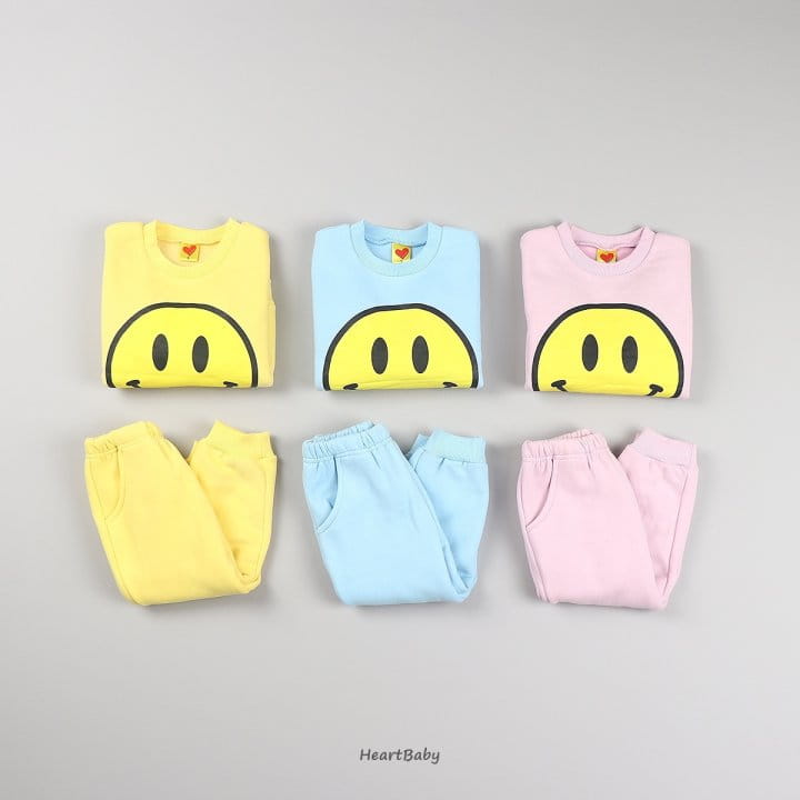 Heart Baby - Korean Children Fashion - #designkidswear - Smile Top Bottom Set - 4