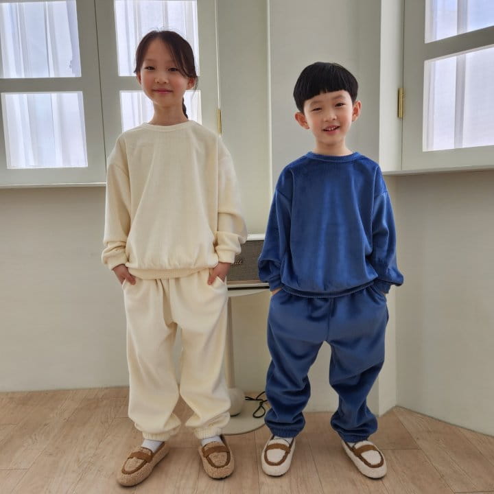 Heart Baby - Korean Children Fashion - #toddlerclothing - Mink Rib Top Bottom Set - 4