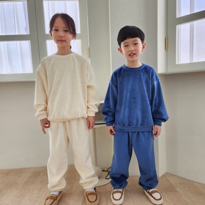 Heart Baby - Korean Children Fashion - #todddlerfashion - Mink Rib Top Bottom Set - 2