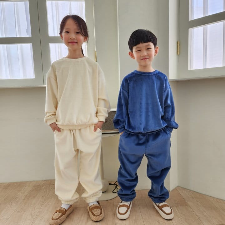 Heart Baby - Korean Children Fashion - #toddlerclothing - Mink Rib Top Bottom Set - 3