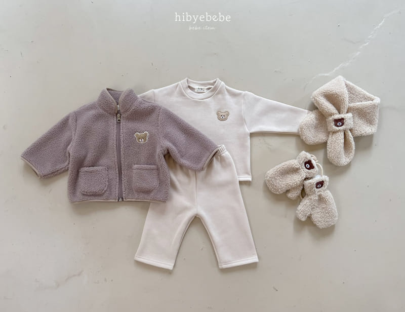 Hi Byebebe - Korean Baby Fashion - #babyboutiqueclothing - Bear Fleece Top Bottom Set - 7