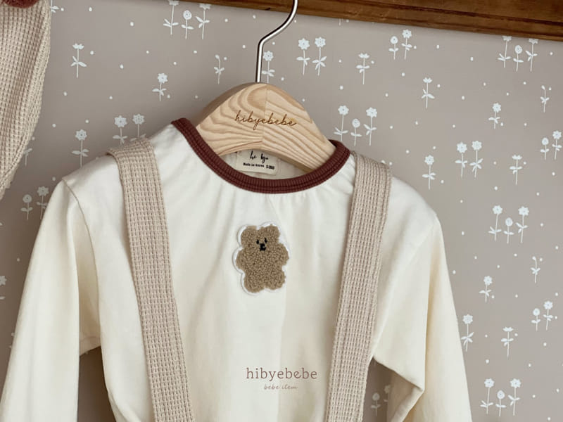 Hi Byebebe - Korean Baby Fashion - #babyclothing - Cute Bear Dungarees Top Bottom Set - 4