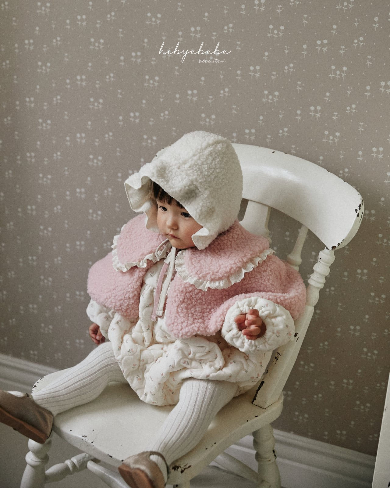 Hi Byebebe - Korean Baby Fashion - #babyfashion - Double Collar Fluffy Cape - 6