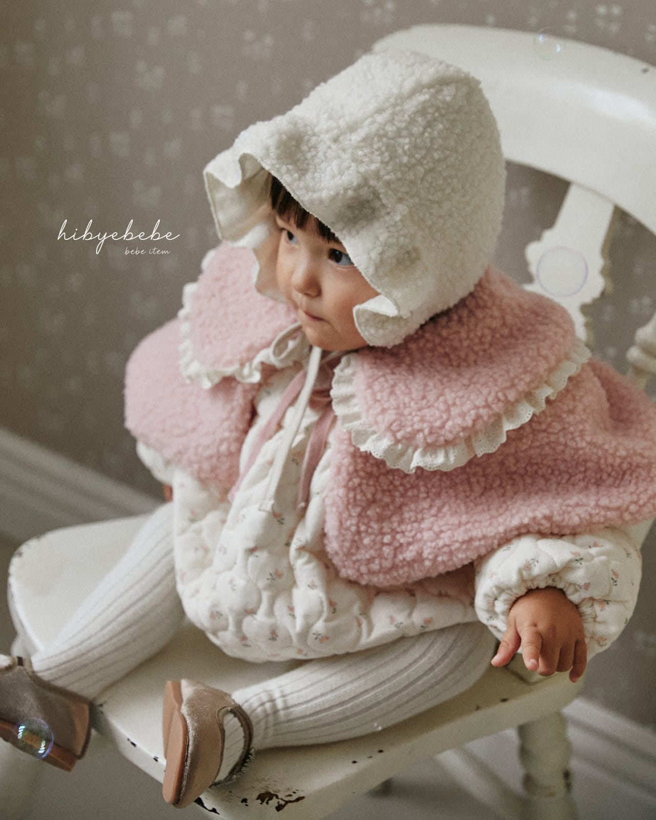 Hi Byebebe - Korean Baby Fashion - #babyfever - Double Collar Fluffy Cape - 7