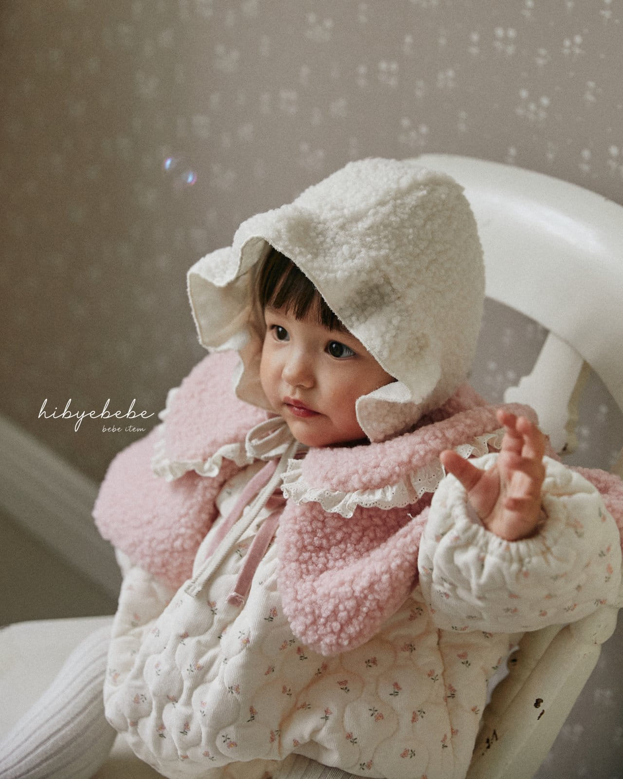 Hi Byebebe - Korean Baby Fashion - #babygirlfashion - Double Collar Fluffy Cape - 8
