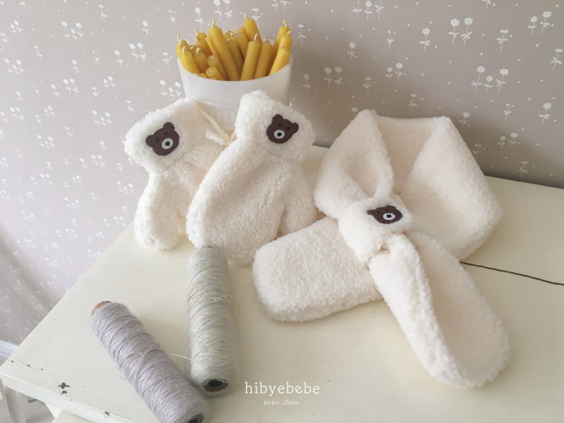 Hi Byebebe - Korean Baby Fashion - #babyoninstagram - Bear Bbogle Muffler Set - 6