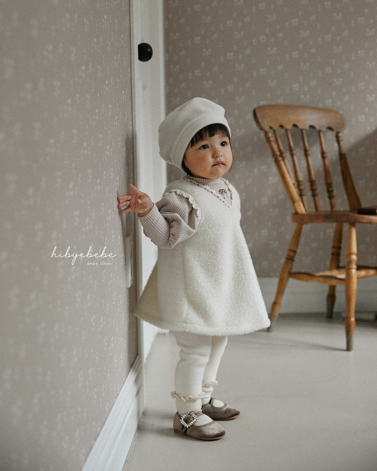 Hi Byebebe - Korean Baby Fashion - #onlinebabyboutique - Ribbon Rib Puff Tee - 12