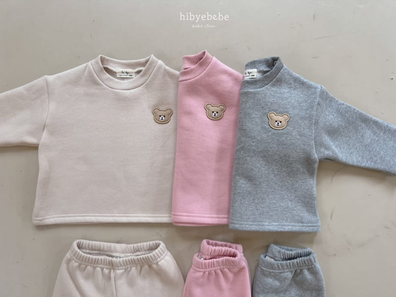 Hi Byebebe - Korean Baby Fashion - #onlinebabyboutique - Bear Fleece Top Bottom Set - 4