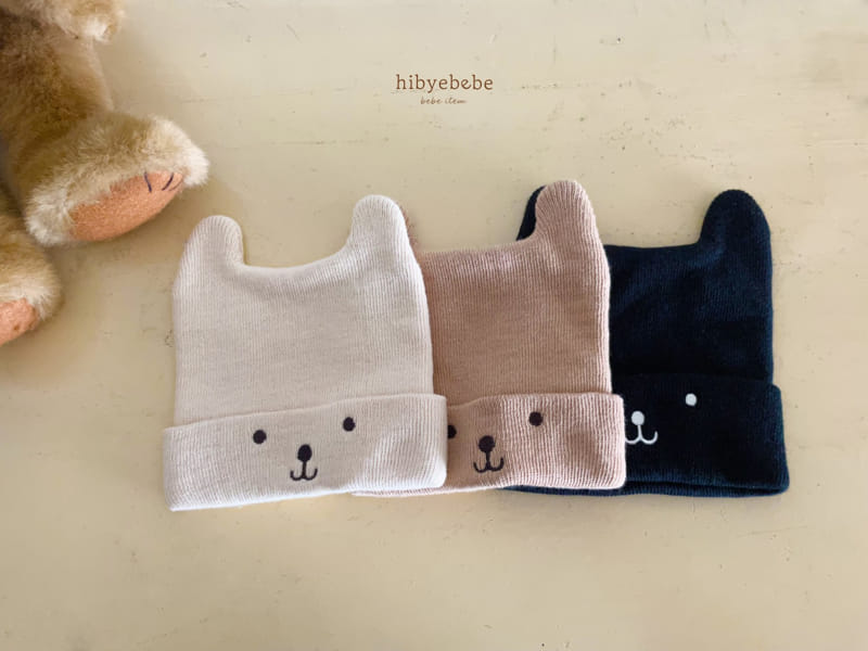 Hi Byebebe - Korean Baby Fashion - #onlinebabyshop - Bear Embroidery Beanie