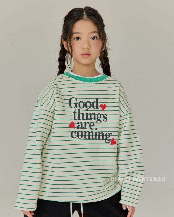Hikiki - Korean Children Fashion - #designkidswear - Stripes Heart Tee - 12