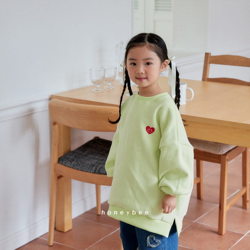 Honeybee - Korean Children Fashion - #Kfashion4kids - Heart Smile Long Tee