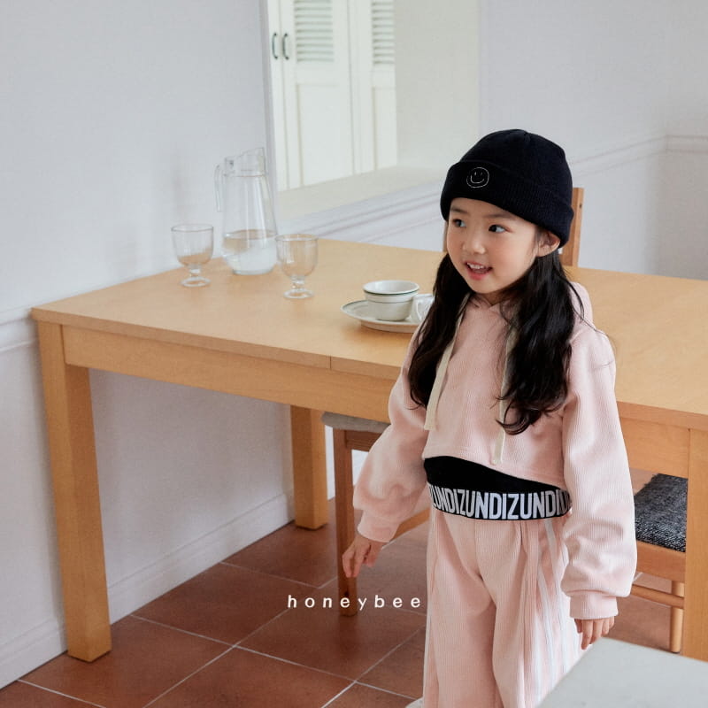 Honeybee - Korean Children Fashion - #childrensboutique - Crop Rin Hoody Top Bottom Set - 8