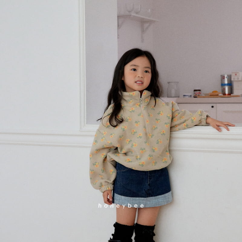 Honeybee - Korean Children Fashion - #childrensboutique - Fleece Half Zip-up
