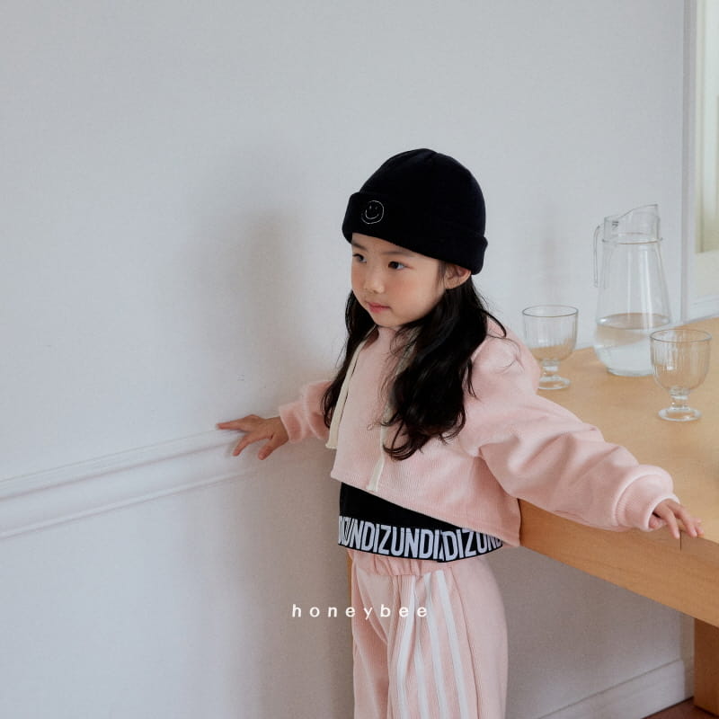 Honeybee - Korean Children Fashion - #designkidswear - Crop Rin Hoody Top Bottom Set - 9