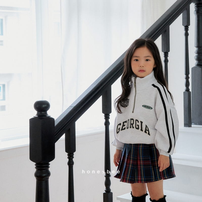 Honeybee - Korean Children Fashion - #designkidswear - Tape Half Zip-up - 3