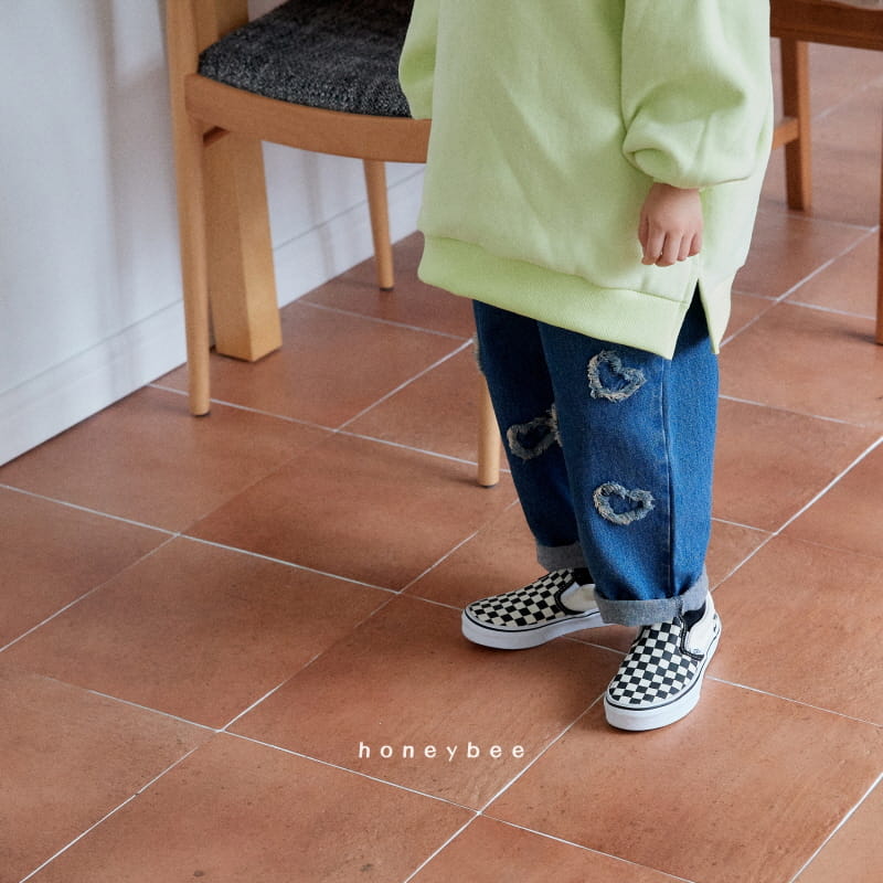 Honeybee - Korean Children Fashion - #fashionkids - Heart Patch Jeans - 10