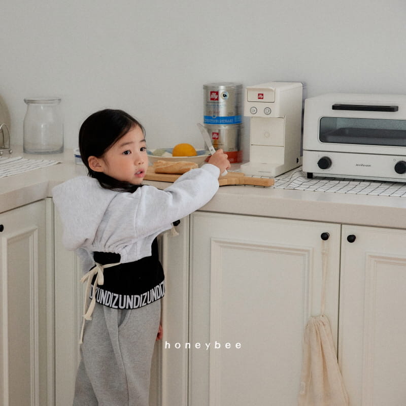 Honeybee - Korean Children Fashion - #kidsshorts - Crop String Hoody Tee - 4