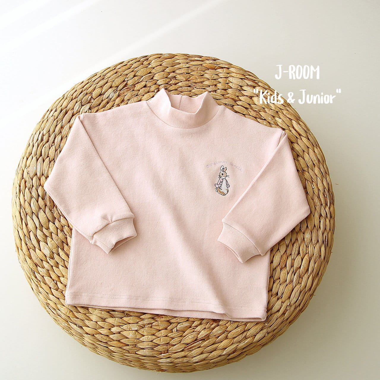 J-Room - Korean Children Fashion - #childrensboutique - Rabbit Embroider Half Turtleneck Tee - 10