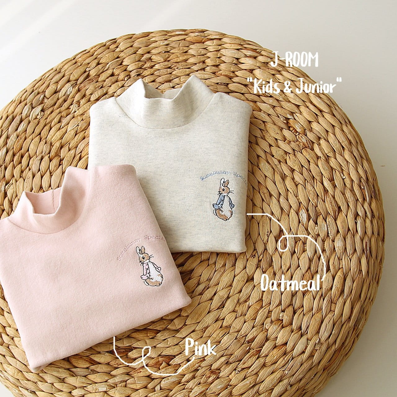 J-Room - Korean Children Fashion - #discoveringself - Rabbit Embroider Half Turtleneck Tee - 12