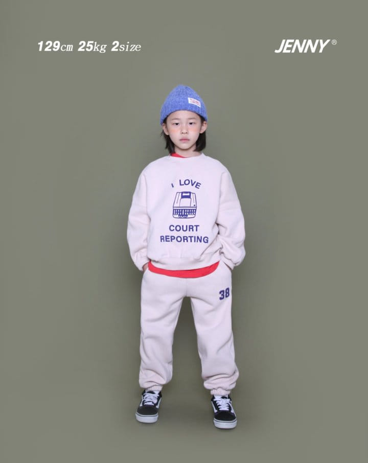 Jenny Basic - Korean Children Fashion - #kidsshorts - Typewriter Fleece Sweatshirt - 2