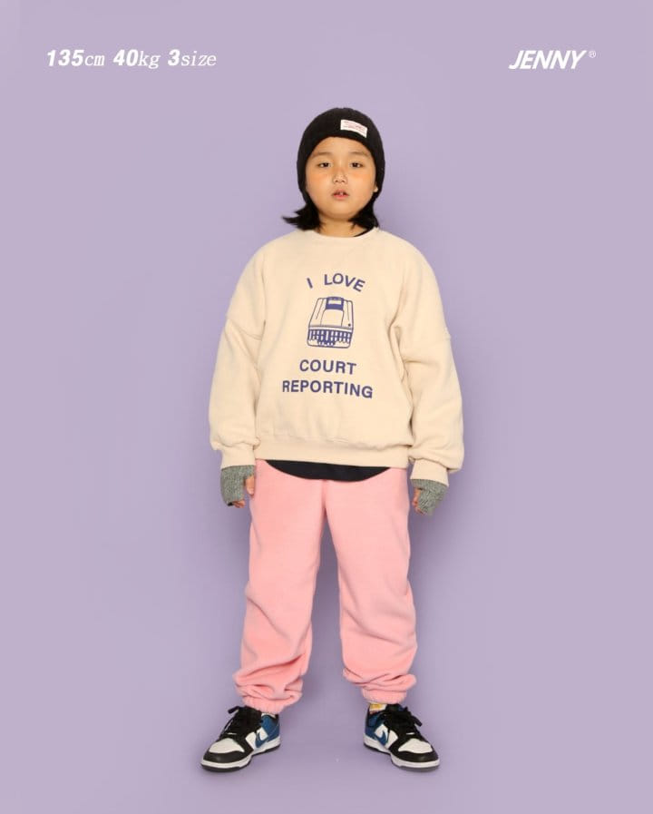 Jenny Basic - Korean Children Fashion - #kidsstore - Typewriter Fleece Sweatshirt - 4