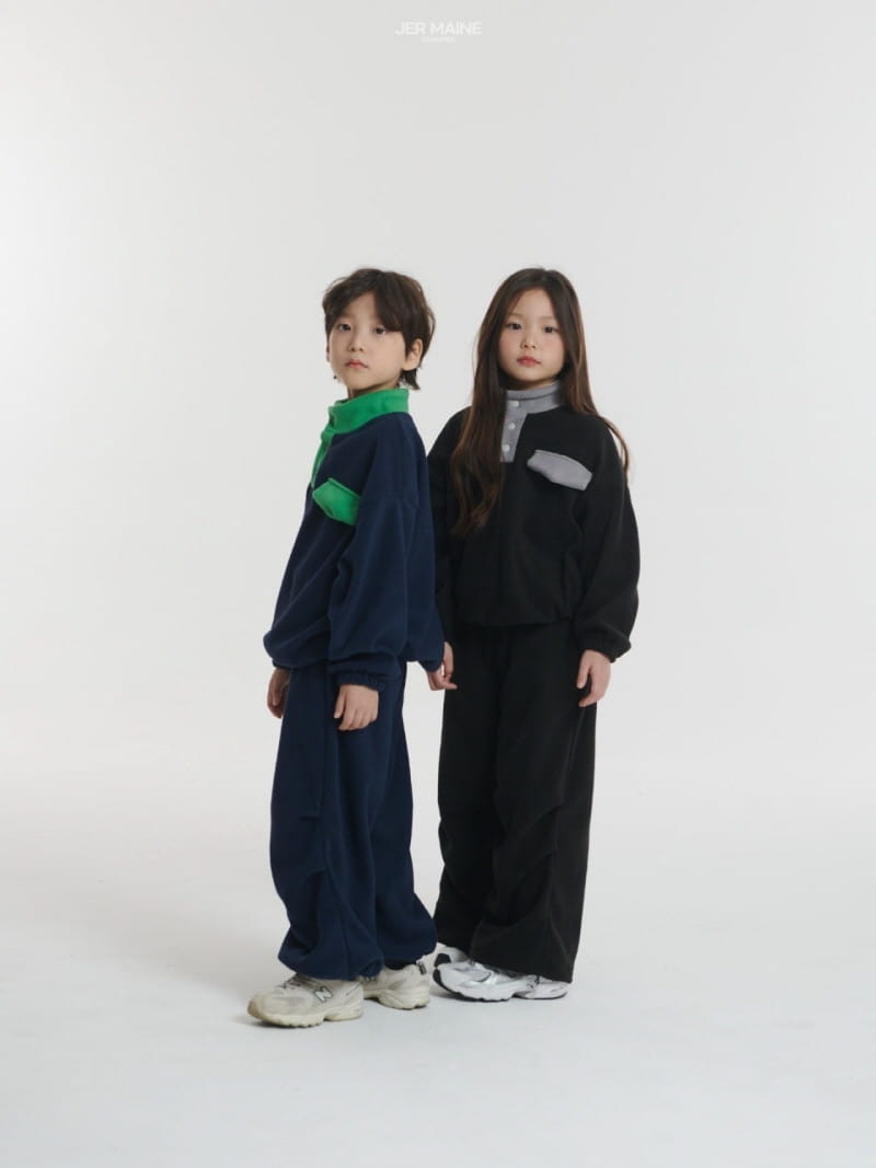 Jermaine - Korean Children Fashion - #discoveringself - Hip Danjjak Top Bottom Set - 3