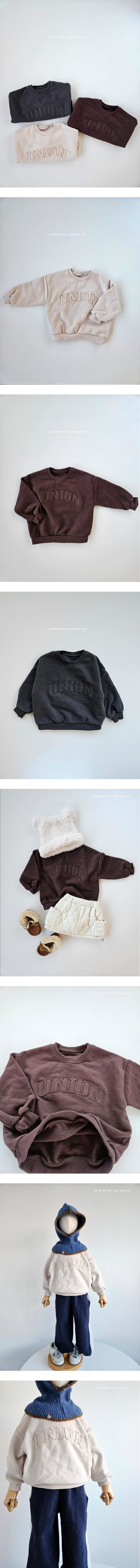 Jermaine - Korean Children Fashion - #fashionkids - Union Embroidery Sweatshirt
