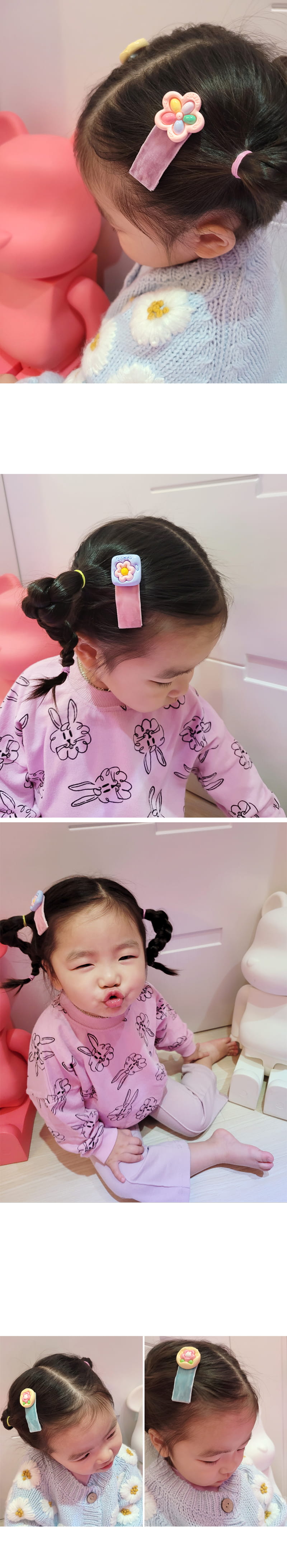 Jireh Bow - Korean Baby Fashion - #babyfashion - Seriel Ticking Hair Pin