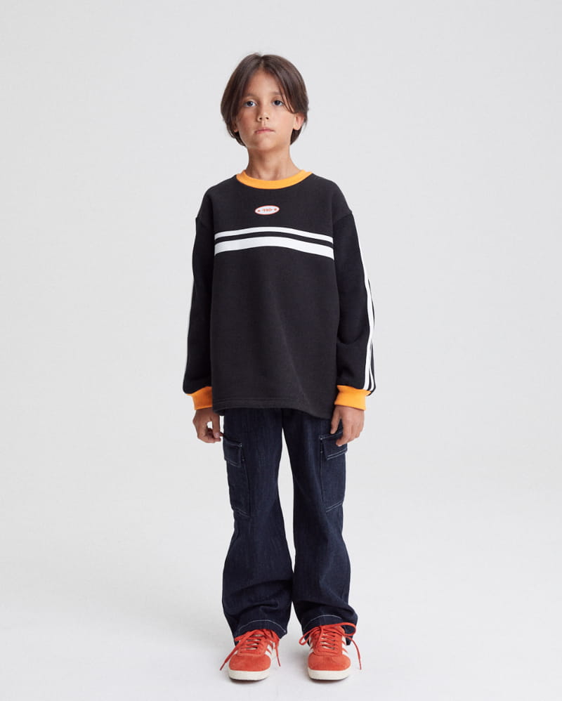 Kokoyarn - Korean Junior Fashion - #childrensboutique - Line Tape Sweatshirt - 2