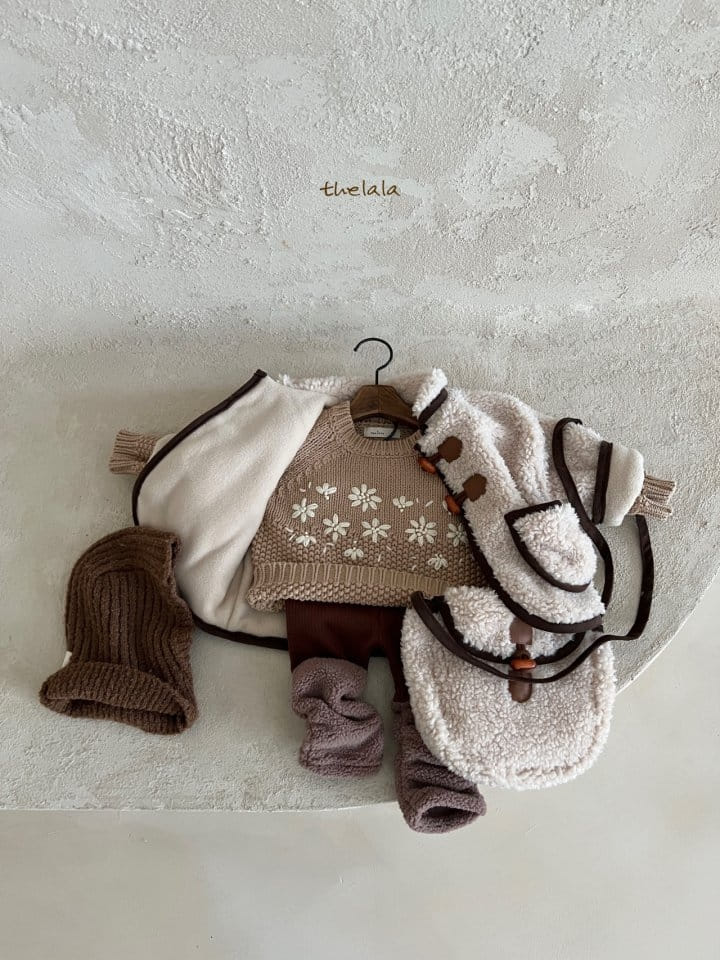 Lala - Korean Baby Fashion - #babyoutfit - Flower Path Knit Tee - 7