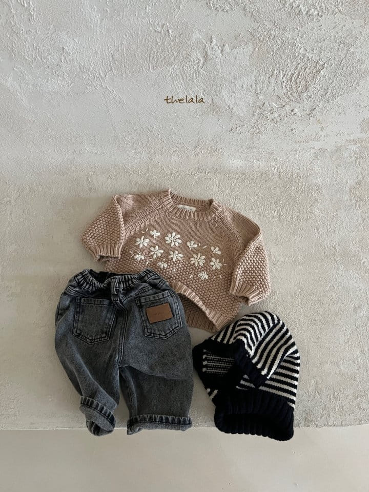 Lala - Korean Baby Fashion - #babywear - Flower Path Knit Tee - 8