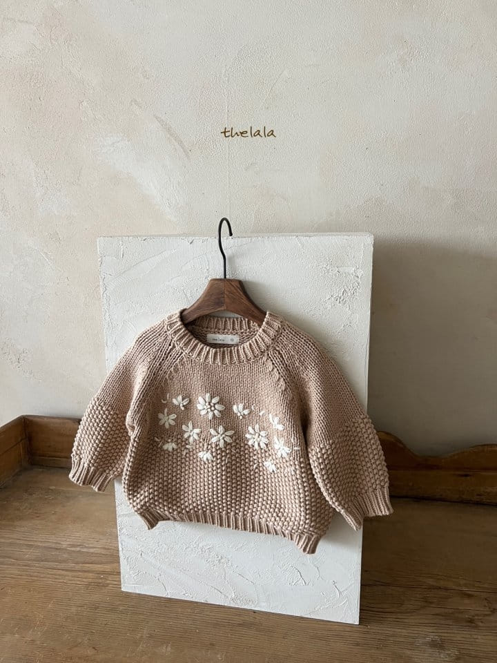 Lala - Korean Baby Fashion - #onlinebabyshop - Flower Path Knit Tee - 10