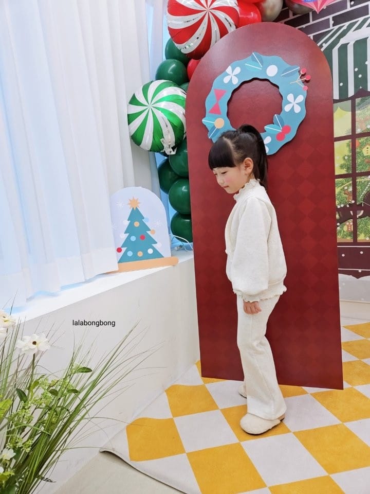 Lalabongbong - Korean Children Fashion - #childrensboutique - Cherry Ribbon Top Bottom Set - 6