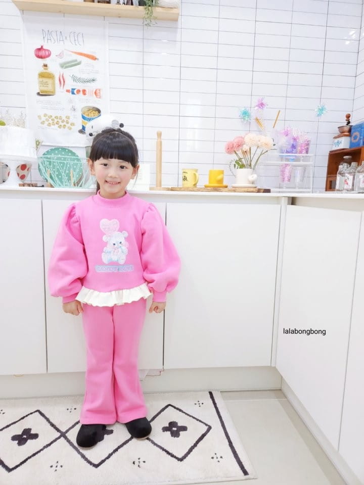 Lalabongbong - Korean Children Fashion - #discoveringself - Cute Bear Top Bottom Set - 9