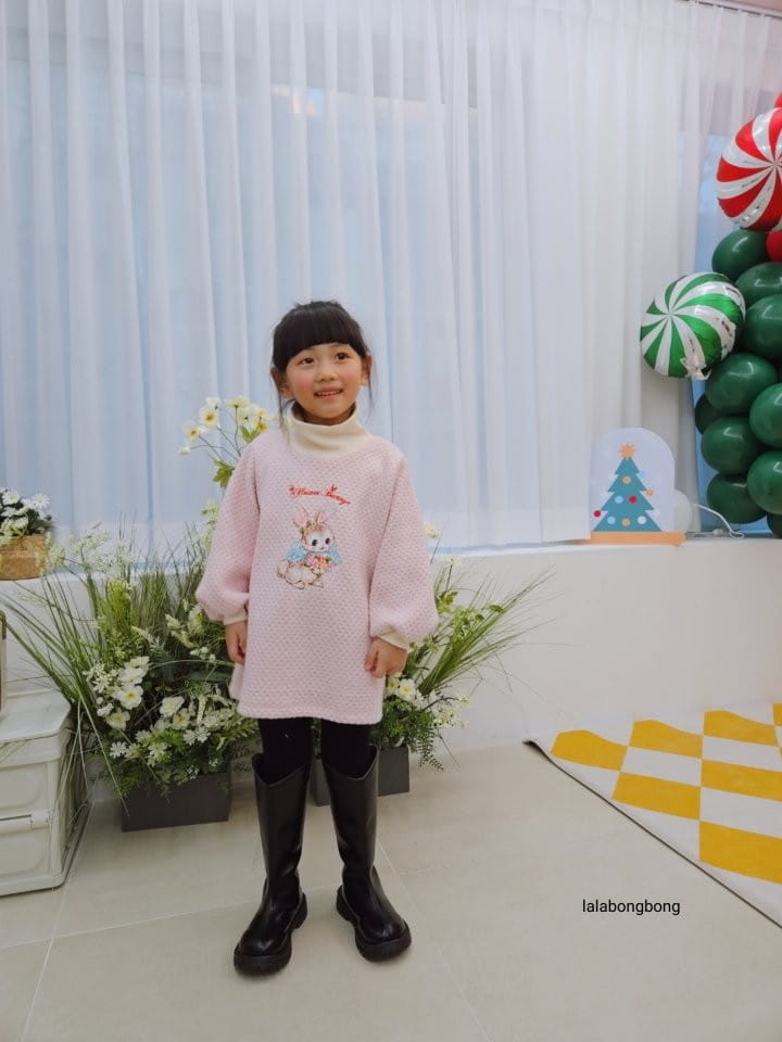Lalabongbong - Korean Children Fashion - #minifashionista - Rabbit Knit One-Piece - 2