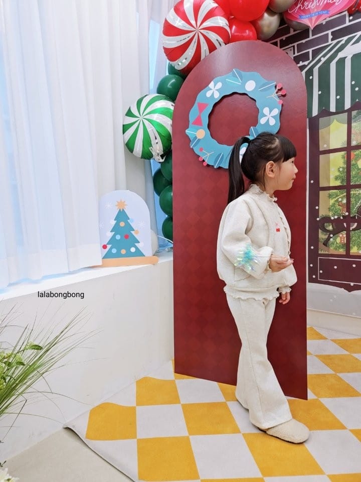 Lalabongbong - Korean Children Fashion - #prettylittlegirls - Cherry Ribbon Top Bottom Set