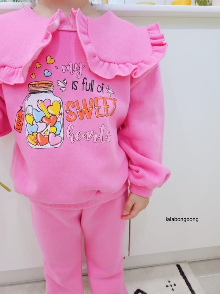 Lalabongbong - Korean Children Fashion - #todddlerfashion - Sweet Top Bottom Set