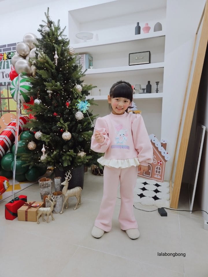 Lalabongbong - Korean Children Fashion - #todddlerfashion - Cute Bear Top Bottom Set - 4