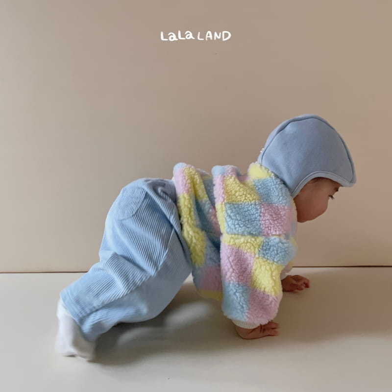 Lalaland - Korean Baby Fashion - #smilingbaby - Bebe Rib Dungarees Pants - 4