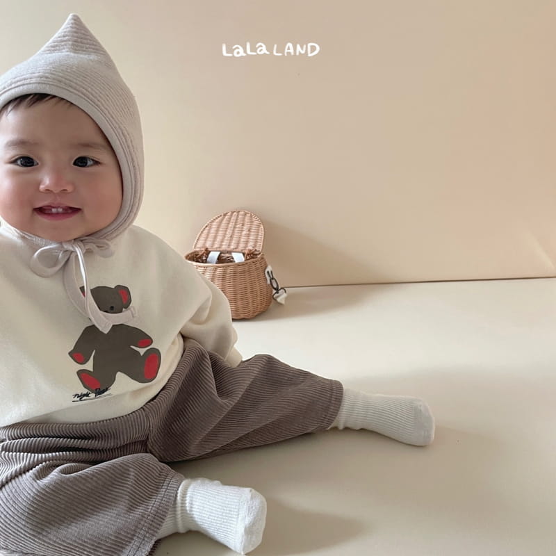Lalaland - Korean Baby Fashion - #babyfashion - Bebe Rib Dungarees Pants - 7