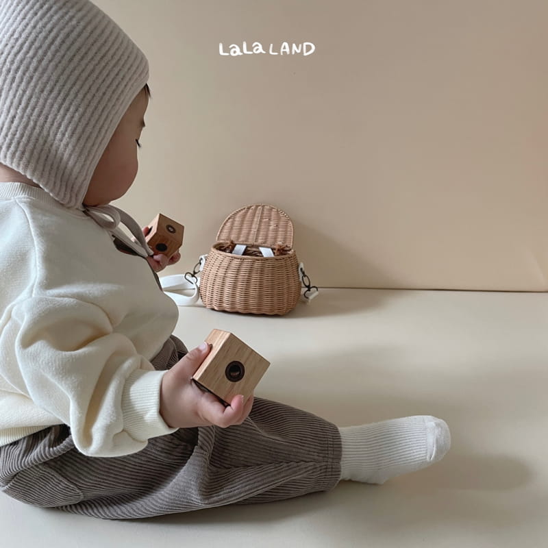 Lalaland - Korean Baby Fashion - #babygirlfashion - Bebe Rib Dungarees Pants - 9