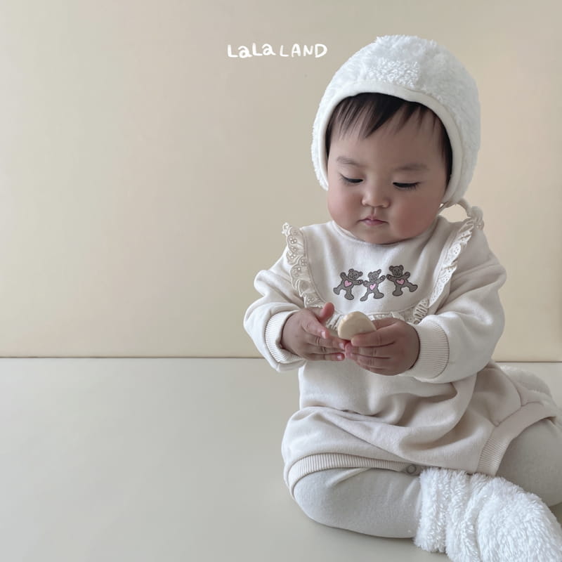 Lalaland - Korean Baby Fashion - #babyoutfit - Bebe Bear Vely Bodysuit - 6