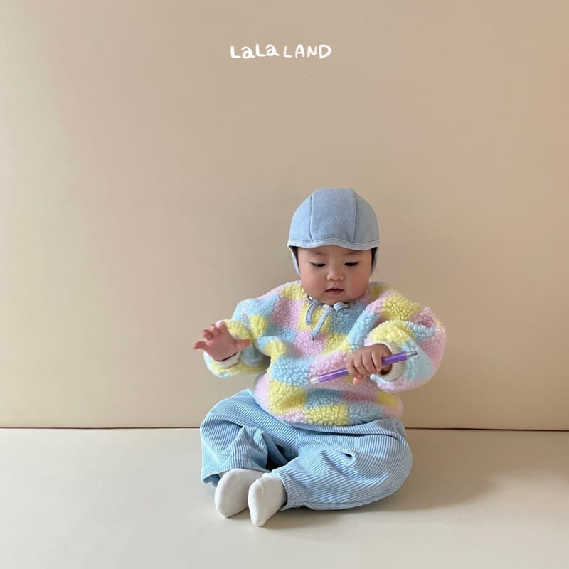 Lalaland - Korean Baby Fashion - #onlinebabyshop - Bebe Rib Dungarees Pants - 2